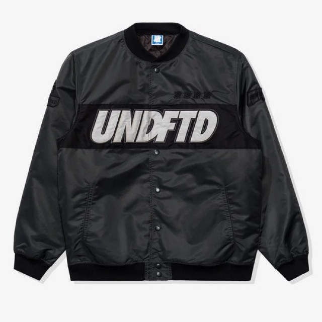 BEETLE UNDEFEATED SATIN BASEBALL JACKET 棒球外套 黑色 FADED BLACK