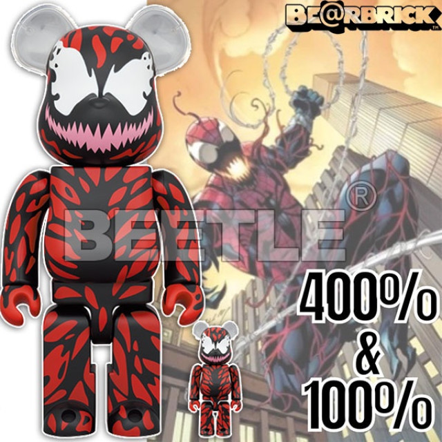 BEETLE BE@RBRICK 屠殺 蜘蛛人 SPIDER MAN 血蜘蛛 CARNAGE 100 400%