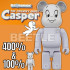 BEETLE BE@RBRICK CASPER 鬼馬小精靈 白色 電影 庫柏力克熊 100% 400%