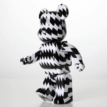 BEETLE BE@RBRICK MINTDESIGNS 42代 日本 服飾品牌 千鳥格 鋸齒線條 庫柏力克熊 400%