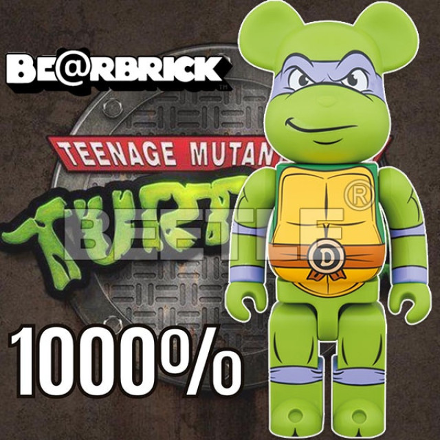 BEETLE BE@RBRICK 多那太羅 忍者龜 NINJA TURTLES DONATELLO 紫色 1000%
