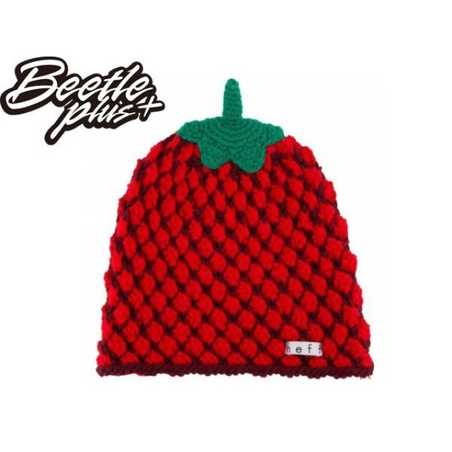 BEETLE NEFF 草莓 紅綠 水果 毛線帽 針織帽 美國潮流品牌 FRUIT STRAWBERRY
