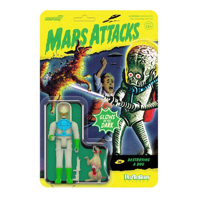 BEETLE SUPER7 星戰毀滅者 MARS ATTACKS DESTROYING A DOG 夜光版 公仔