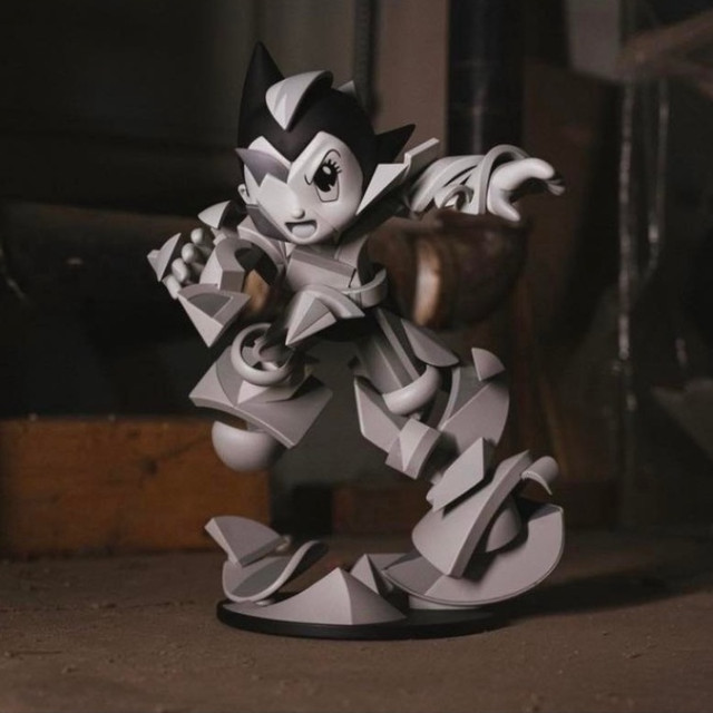 BEETLE BAIT 原子小金剛 ASTRO BOY LOUIS DE GUZMAN ATOM 限量 公仔 銅雕 黑白