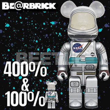 BEETLE BE@RBRICK NASA 水星計畫 太空人 ASTRONAUT 庫柏力克熊 100% 400%