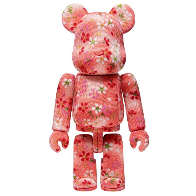 BEETLE BE@RBRICK 柿沼人形 KIMEKOMI 緋紅 BENIHI RED 江戸木目込み人形 木頭 和服