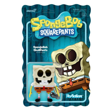 BEETLE SUPER7 骷髏 海綿寶寶 SKULLPANT SPONGEBOB REACTION FIGURE 公仔