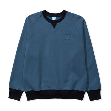 BEETLE UNDEFEATED 圓領 ICON RAGLAN CREWNECK 藍色 美版 長袖 衛衣