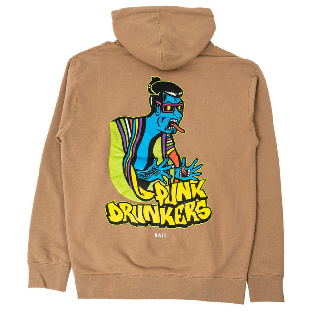BEETLE BAIT PUNK DRUNKERS JAPANESE MAN 鷹の爪 聯名 帽T HOODY 卡其色