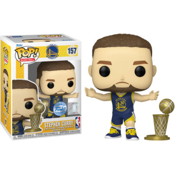 盒損 BEETLE FUNKO POP NBA 柯瑞 STEPHEN CURRY 金州勇士 藍色球衣 冠軍獎盃 157
