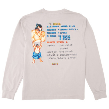 BEETLE BAIT 快打旋風 本田 E.HONDA STREET FIGHTER 薄長袖 TEE 灰色