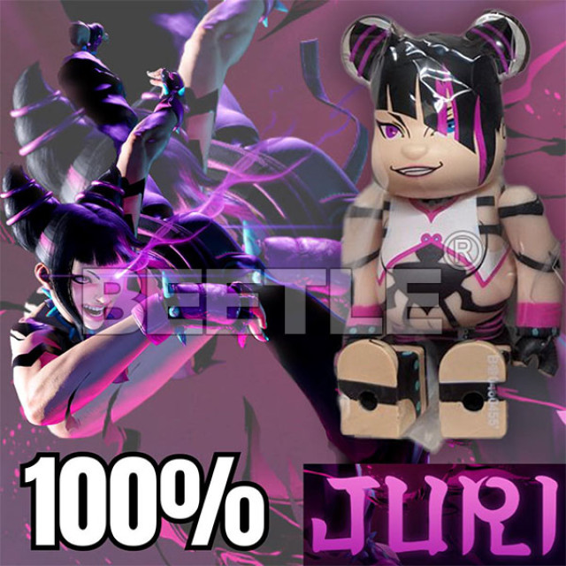 BEETLE BE@RBRICK 快打旋風 JURI 韓蛛俐 46代 S46 STREET FIGHTER 100%