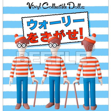 BEETLE MEDICOM TOY VCD 威力在哪裡 WALLY 威利在哪裡 WHERE'S WALDO 軟膠 公仔