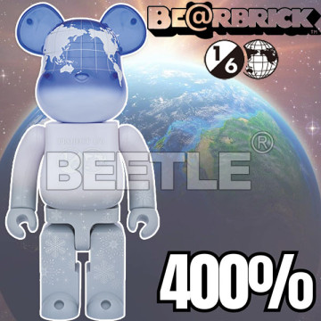 BEETLE BE@RBRICK SNOW WHITE 1/6 限定 EARTH 地球 雪花 庫伯力克熊 400%