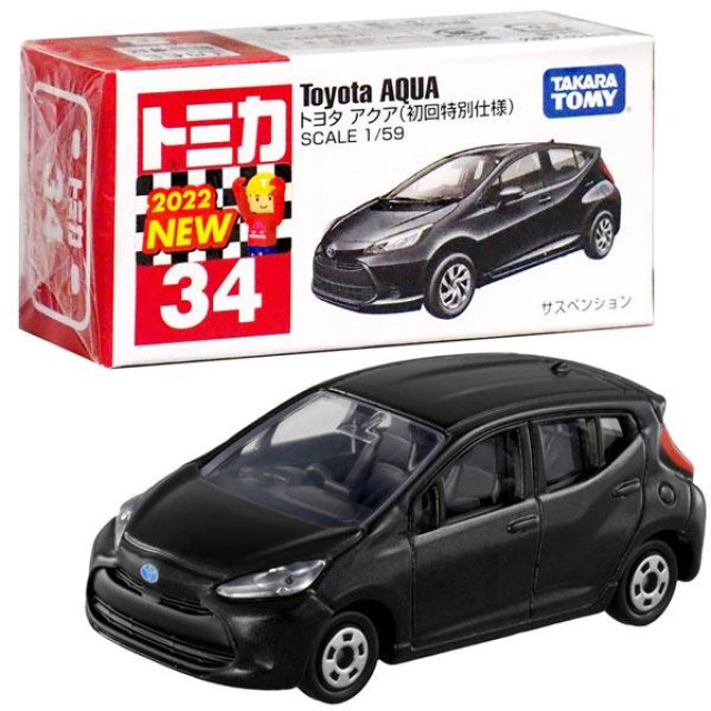 BEETLE 多美卡 TOMICA 豐田 TOYOTA AQUA 初回特別仕樣 模型車 小汽車 NO.34 麗嬰代理