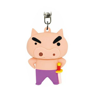 BEETLE 蠟筆小新 肥嘟嘟左衛門 野原新之助 掛飾 鑰匙圈 日本正版 立體矽膠造型鑰匙圈 叉腰款 肥嘟嘟佐衛門