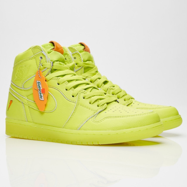 BEETLE AIR JORDAN 1 GATORADE BE LIKE MIKE 螢光黃 AJ5997-345