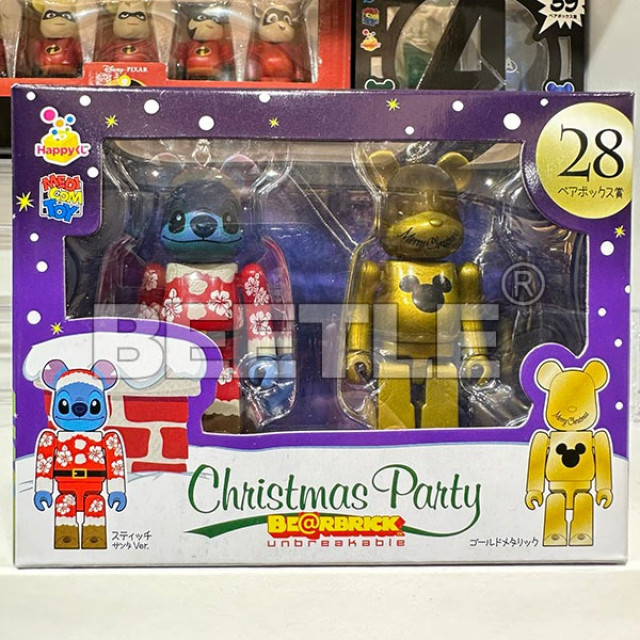 BEETLE BE@RBRICK 一番賞 史迪奇 2入一組 聖誕 STITCH 庫柏力克熊 DISNEY 吊飾 100%