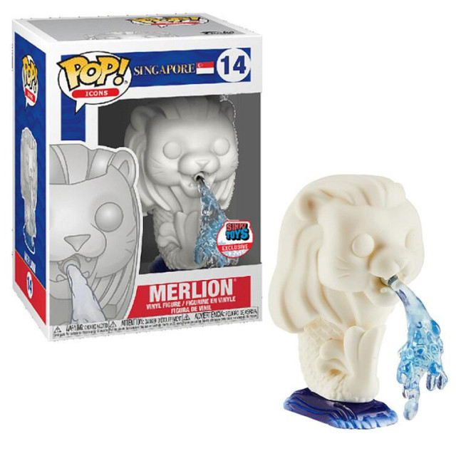 盒損 BEETLE FUNKO POP 新加坡 MERLION 魚尾獅 ICONS 噴水池 SINGAPORE