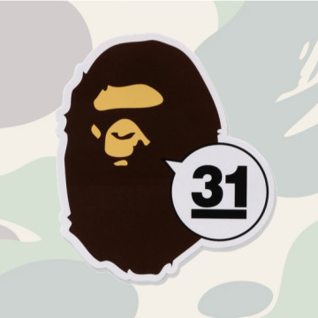 BEETLE BAPE 正品 A BATHING APE 31週年 猿人 LOGO 貼紙 經典猿人頭 一張 電腦貼紙