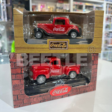 BEETLE COCA COLA 可口可樂 經典復古模型收藏車 2023 7-11 限量 木紋古董車 紅磚皮卡 模型車