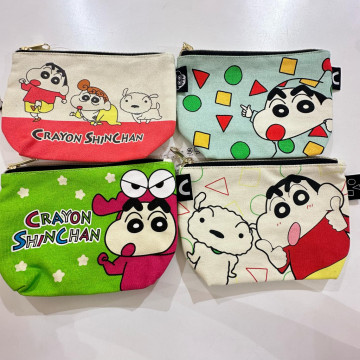 BEETLE 蠟筆小新 帆布拉鍊包 小包 收納袋 化妝包 零錢包 小新 小白 小葵 野原新之助 日本正版