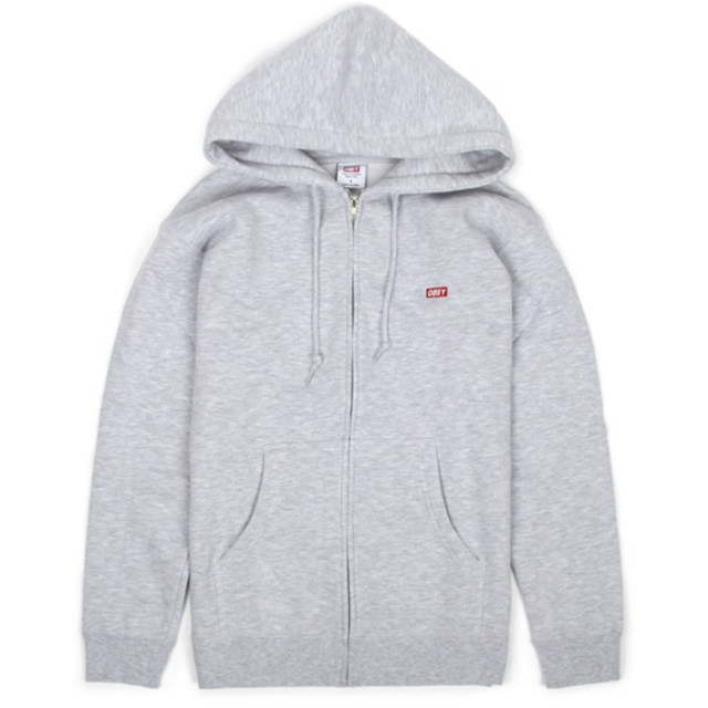 半價 BEETLE OBEY BAR LOGO ZIP HOOD 灰色 長袖 連帽 外套 小LOGO