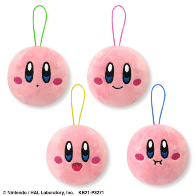 隨機出貨1顆 日本 星之卡比 卡比之星 KIRBY 絨毛娃娃 吊飾 鑰匙圈 橡皮筋 可愛 表情 正版 任天堂