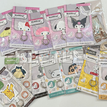 BEETLE 日本正版 手機吊環 三麗鷗 庫洛米 蠟筆小新 皮卡丘 卡比獸 史努比 小小兵 造型手機扣環 手機配件