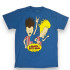 BEETLE 癟四與大頭蛋 BEAVIS AND BUTTHEAD 短袖 TEE 藍色 短T T-SHIRT 美國國旗