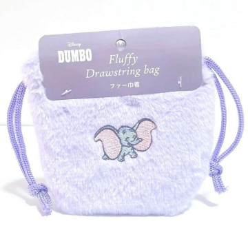 BEETLE 日本 正版 小飛象 DUMBO 束口袋 巾着 零錢包 耳機袋 小包 絨毛 迪士尼 DISNEY