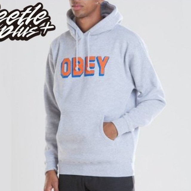 BEETLE OBEY MADISON FONT LOGO 灰色 尼克隊 KNICKS 藍橘 帽T 帽踢 美版 保暖