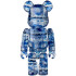 BEETLE BE@RBRICK PATTERN DENIM 透明 S47 庫柏力克熊 BEARBRICK 100%