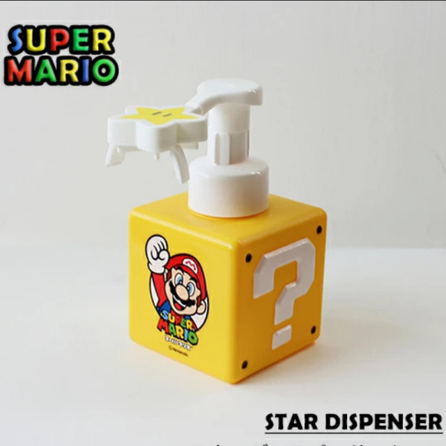 BEETLE 瑪利歐 洗手乳罐 無敵星泡沫慕斯瓶 MARIO 瑪利歐 瑪利兄弟 無敵星星 問號箱 日本正版 按壓式空瓶