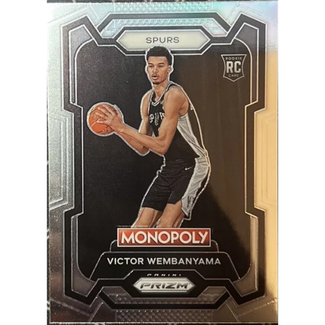 PANINI NBA 馬刺 斑馬 VICTOR WEMBANYAMA RC MONOPOLY PRIZM 普卡 銀色
