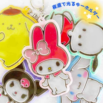 BEETLE 日本 正版 發光鑰匙圈 大耳狗 美樂蒂 三麗鷗 MELODY 吊飾 隨身小物 可寫名字 輕按發光