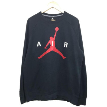 NIKE AIR JONDAN SWEATSHIRT 飛人 LOGO 大AIR 黑红 大學T 875043-010