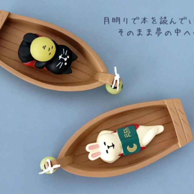 BEETLE DECOLE CONCOMBRE 兔子 讀書 睡覺 中秋うとうと読書うさぎ 公仔 擺飾 小擺設 日本正版