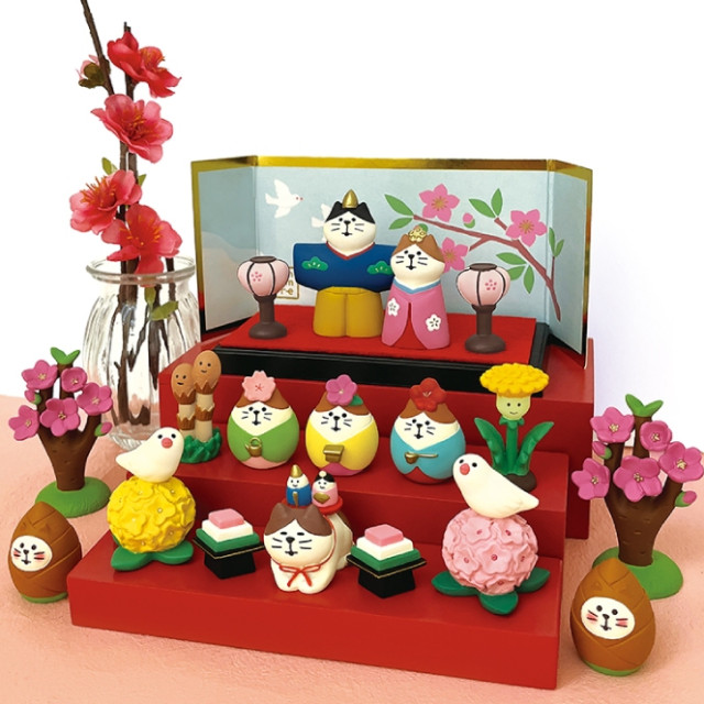 BEETLE DECOLE CONCOMBRE 花宴 貓咪 兔子 女兒節 春天賞花 新年 公仔 擺飾 小擺設 日本正版