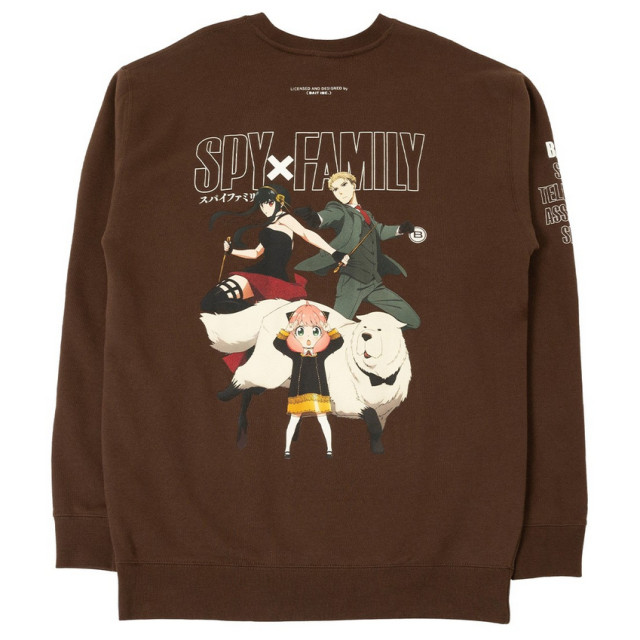 BEETLE BAIT X SPY X FAMILY 間諜家家酒 佛傑一家 圓領 大學T TEE 聯名 咖啡色 毛衣