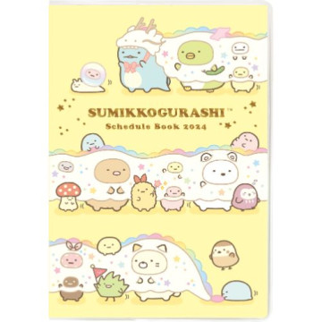 BEETLE 角落生物 角落動物 手帳本 日記本 記事本 日本正版 2024 手帳 行事曆 SAN-X A6 黃色