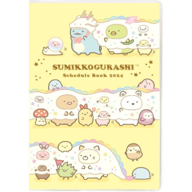 BEETLE 角落生物 角落動物 手帳本 日記本 記事本 日本正版 2024 手帳 行事曆 SAN-X A6 黃色