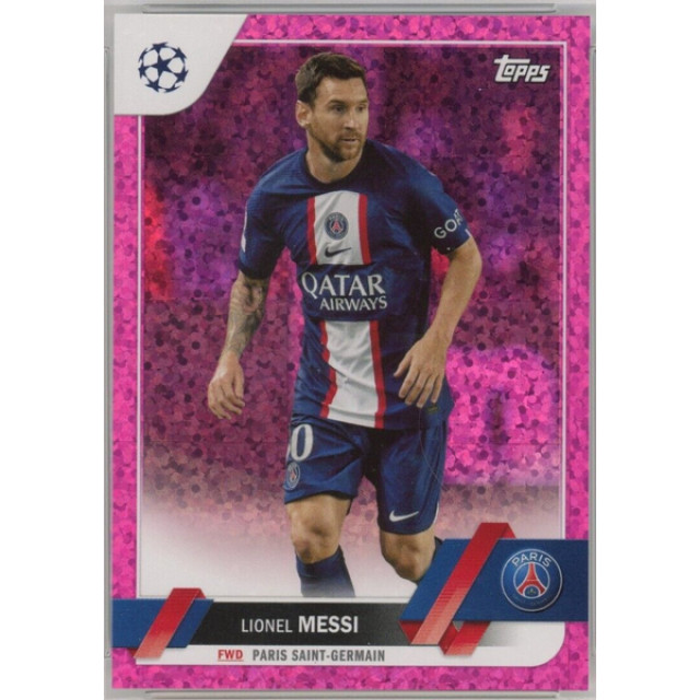 2023 TOPPS 梅西 閃卡 UEFA CC LIONEL MESSI PINK SPARKLE