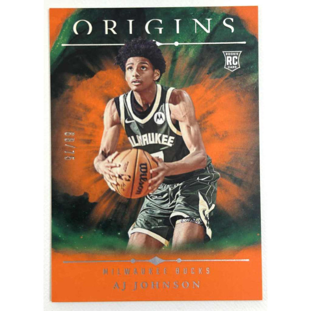 2024-25 PANINI NBA ORIGINS AJ JOHNSON RC 公鹿 球員卡 起源 橘 限量75張