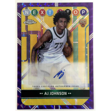 2025 TOPPS CHROME NBA AJ JOHNSON RC BUCKS 公鹿 新人 球員卡 AUTO 貼紙簽