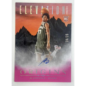2024-25 PANINI ORIGINS AJ JOHNSON RC AUTO 卡面簽 公鹿 球員卡 起源 25張