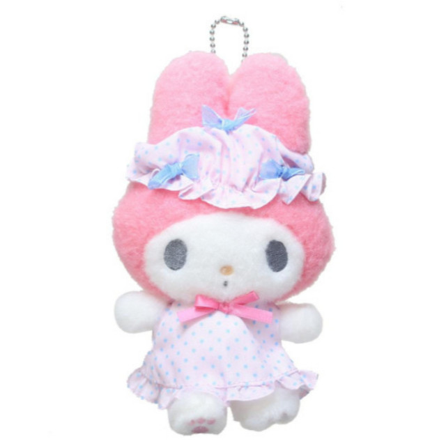 BEETLE 睡衣系列 美樂蒂 MELODY 睡帽 吊飾 絨毛 娃娃 包包掛飾 日本正版 三麗鷗 SANRIO