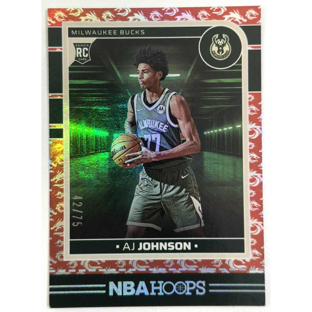 2024-25 PANINI NBA HOOPS AJ JOHNSON RC BUCKS 公鹿 新人 75張 球員卡