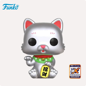 BEETLE FUNKO POP 招財貓 LUCKY CAT 幸運貓 ASIA 亞洲限定 特殊 銀色 FAN 限定款
