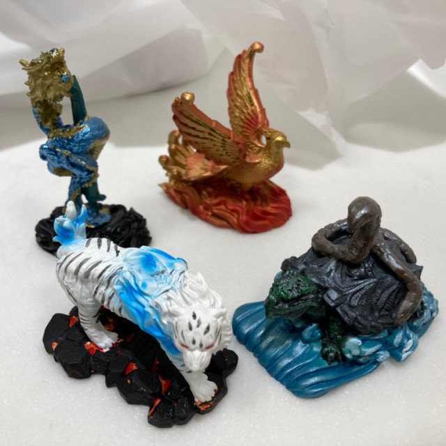 BEETLE 1/12 四神 青龍 白虎 朱雀 玄武 公仔 裝飾 四聖獸 四大靈獸 古代神話 擺設 場景 小物 迷你模型